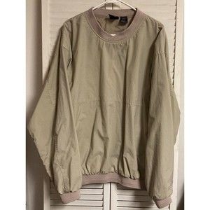 Vintage JC Penney USA Olympic Brand Men’s Tan Lined Pullover Windbreaker Size XL